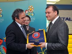 Mishel Platini and Mikhail Dobkin