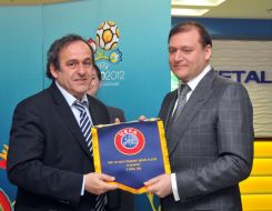 Mishel Platini and Mikhail Dobkin