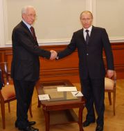 Nikolay Azarov and Vladimir Putin