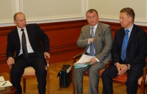 Aleksey Millar, Igor Sechin and Vladimir Putin