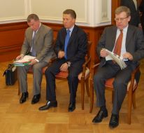 Aleksey Millar, Igor Sechin and Aleksey Kudrin