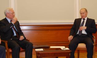 Nikolay Azarov and Vladimir Putin