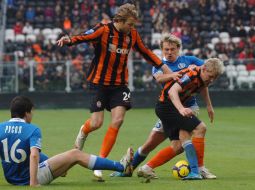 Tomas Hubschman, Ruslan Fomin and Maksim Kalinichenko