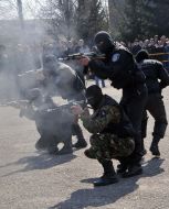 Fighters of subdivision of the special troops