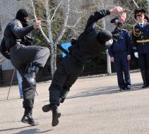 Fighters of subdivision of the special troops