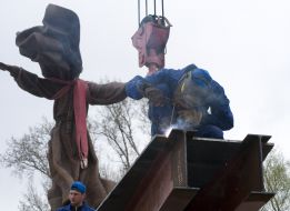 Reconstruction of the monument to the founders of the Kiev