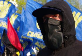 Participant of march devoted to Maksim Chayka’s memory