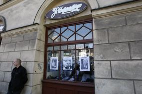 Photo of President of Poland on a window