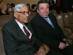 Rajmohan Gandhi and Petr Bekh