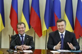 Viktor Yanukovich and Dmitriy Medvedev