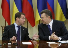 Viktor Yanukovich and Dmitriy Medvedev