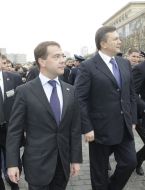 Viktor Yanukovich and Dmitriy Medvedev