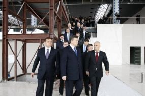 Mikhail Dobkin, Aleksandr Yaroslavskiy and Viktor Yanukovich