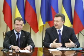 Viktor Yanukovich and Dmitriy Medvedev