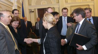 Yuliya Timoshenko, Grigory Nemyurya and Tadashi Idzawa