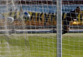 Ball in the gate of FС ”Obolon” (Kiev)
