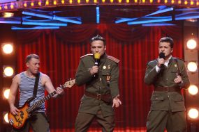 Aleksandr Pikalov, Denis Manzhosov and Vladimir Zelenskiy