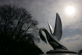 Hood badge of retro-car