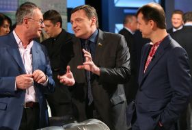 Oleg Lyashko, Vladimir Yavorivsky and Yury Grimchak