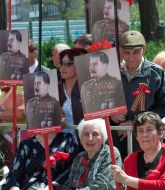 Monument to Iosif Stalin opening ceremony participants