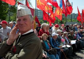 Monument to Iosif Stalin opening ceremony participants