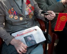 Monument to Iosif Stalin opening ceremony participant