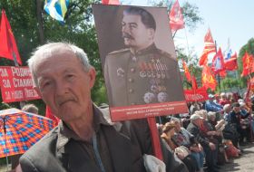 Monument to Iosif Stalin opening ceremony participant