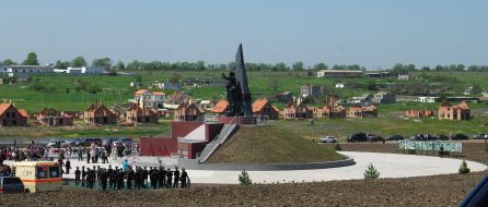 Opening ceremony of monument to 250 Donetsk soldiers-miners