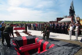 Ceremony of rebury of Red Army warriors