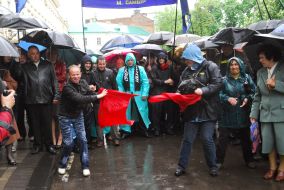 Participants of protest action