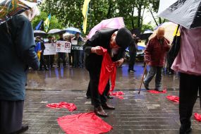 Participants of protest action