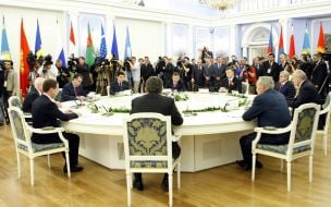 Participants of informal summit of chapters of the states - participants of the CIS