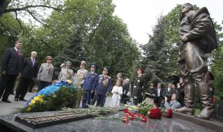 Opening of  Ivan Kozhedub monument