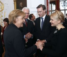 Angela Merkel and Yuliya Timoshenko