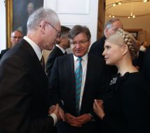 Herman Van Rompuy, Grigoriy Nemyrya and Yuliya Timoshenko