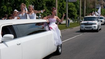 Participants of Parade of fiancees