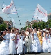 Participants of Parade of fiancees