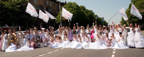 Participants of Parade of fiancees