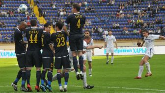 Player FС ”Tavriya” breaks through a penalty