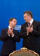 Dmitriy Medvedev and Viktor Yanukovich
