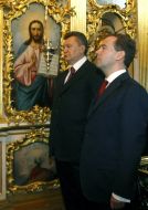 Dmitry Medvedev and Viktor Yanukovich