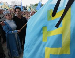 Участники траурного митинга