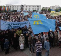Участники траурного митинга