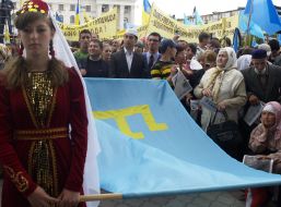 Участники траурного митинга