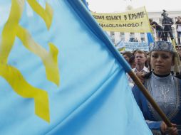 Участница траурного митинга