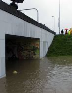 Flooded underground passage