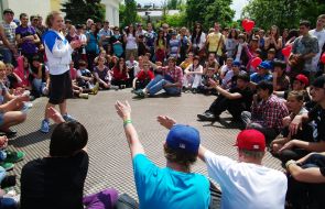 Participants of festival ”Children of streets”