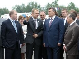 Viktor Yanukovich, Vasiliy Gorbal, Miroslav Senik and Boris Kolesnikov