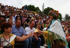 Participant of folk collective  in a role of fiancee