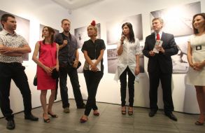 Visitors of photo-exhibition